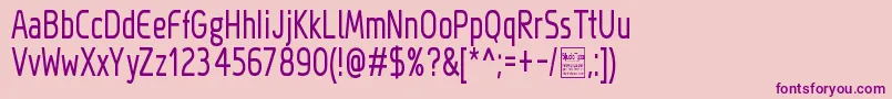 MegiSansNarrowDemo Font – Purple Fonts on Pink Background