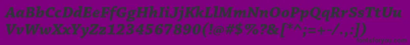 フォントChaparralproBoldit – 紫の背景に黒い文字