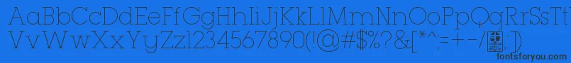 フォントTypoGeoslabThinDemo – 黒い文字の青い背景