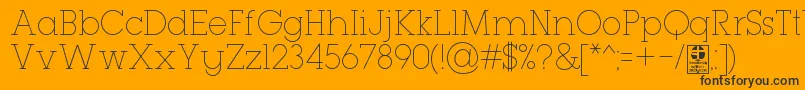 TypoGeoslabThinDemo-Schriftart – Schwarze Schriften auf orangefarbenem Hintergrund