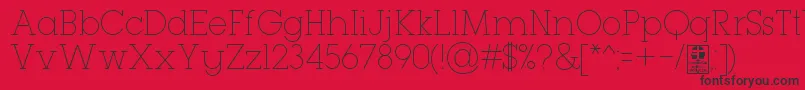 TypoGeoslabThinDemo Font – Black Fonts on Red Background