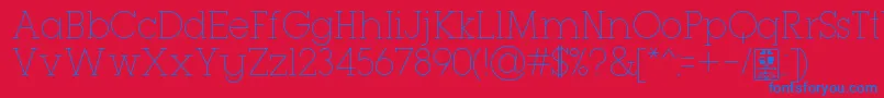 TypoGeoslabThinDemo Font – Blue Fonts on Red Background