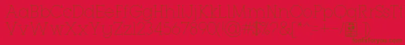 TypoGeoslabThinDemo Font – Brown Fonts on Red Background