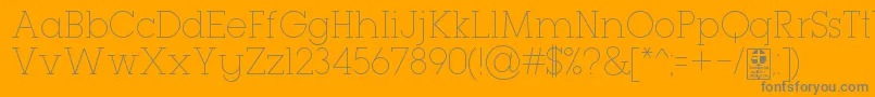 TypoGeoslabThinDemo Font – Gray Fonts on Orange Background