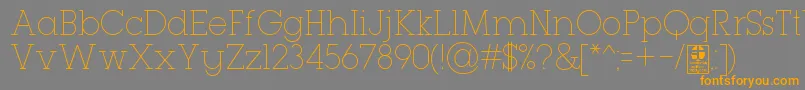 TypoGeoslabThinDemo Font – Orange Fonts on Gray Background