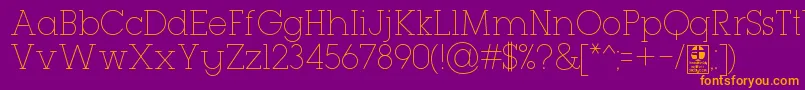 TypoGeoslabThinDemo Font – Orange Fonts on Purple Background