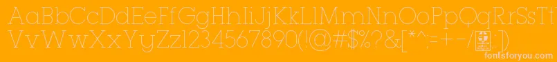 TypoGeoslabThinDemo Font – Pink Fonts on Orange Background