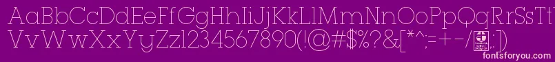 TypoGeoslabThinDemo Font – Pink Fonts on Purple Background
