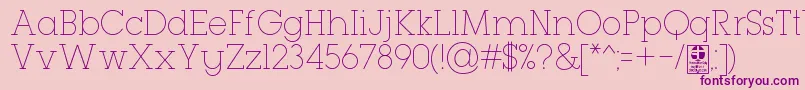 TypoGeoslabThinDemo Font – Purple Fonts on Pink Background