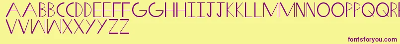SwiftWedge Font – Purple Fonts on Yellow Background