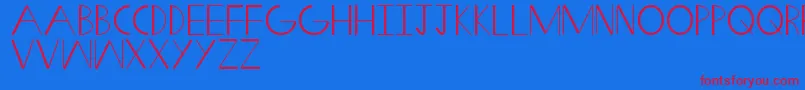 SwiftWedge Font – Red Fonts on Blue Background