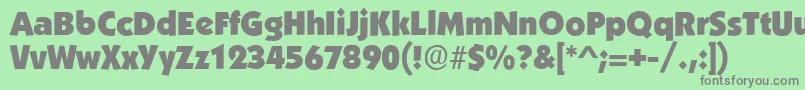 BoulderRegular Font – Gray Fonts on Green Background