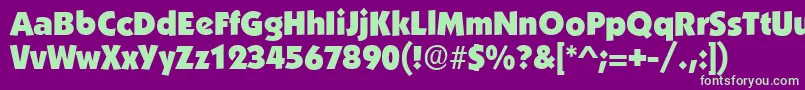 Police BoulderRegular – polices vertes sur fond violet