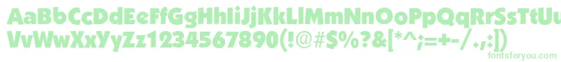 Police BoulderRegular – polices vertes sur fond blanc