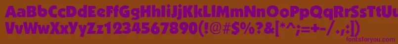 BoulderRegular Font – Purple Fonts on Brown Background