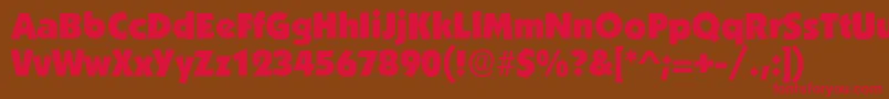 BoulderRegular Font – Red Fonts on Brown Background