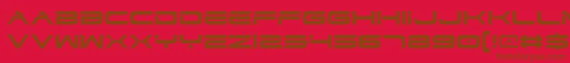 Dodgv2 Font – Brown Fonts on Red Background