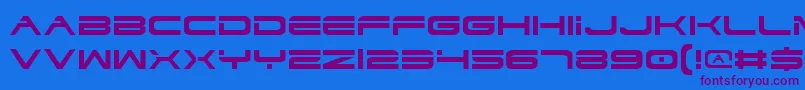 Dodgv2 Font – Purple Fonts on Blue Background