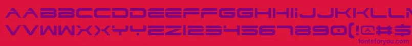 フォントDodgv2 – 赤い背景に紫のフォント