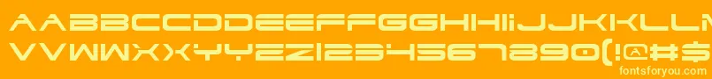 Dodgv2 Font – Yellow Fonts on Orange Background
