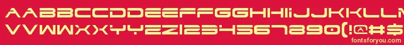 Dodgv2 Font – Yellow Fonts on Red Background