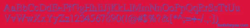 RomandShadowDb Font – Blue Fonts on Red Background