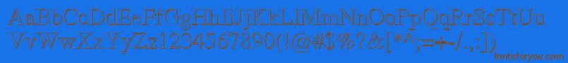 RomandShadowDb Font – Brown Fonts on Blue Background