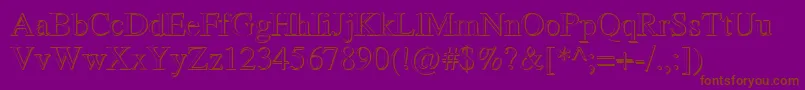 Шрифт RomandShadowDb – коричневые шрифты на фиолетовом фоне