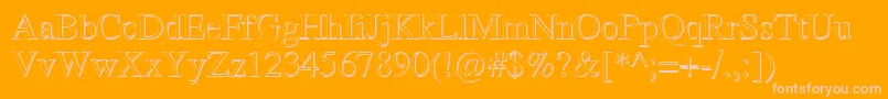 RomandShadowDb Font – Pink Fonts on Orange Background