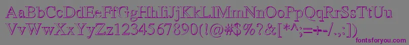 RomandShadowDb Font – Purple Fonts on Gray Background