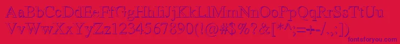 RomandShadowDb Font – Purple Fonts on Red Background