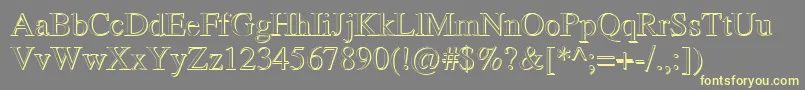RomandShadowDb Font – Yellow Fonts on Gray Background