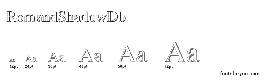 RomandShadowDb Font Sizes