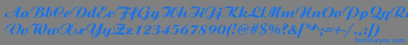 Walnuts Font – Blue Fonts on Gray Background