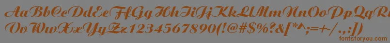 Walnuts Font – Brown Fonts on Gray Background