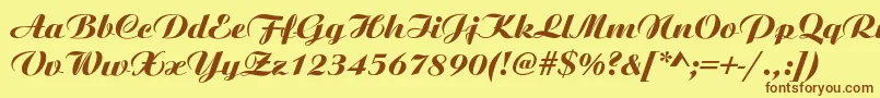 Walnuts Font – Brown Fonts on Yellow Background