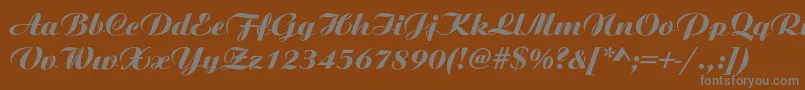 Walnuts Font – Gray Fonts on Brown Background