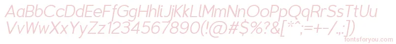 TriompheThinitalic Font – Pink Fonts on White Background