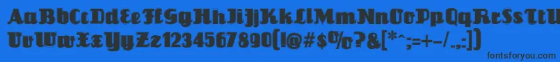 LouisianneContourBlack Font – Black Fonts on Blue Background