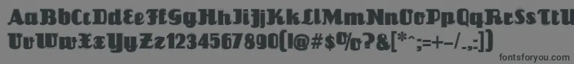 フォントLouisianneContourBlack – 黒い文字の灰色の背景