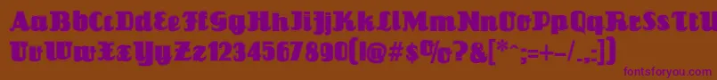 LouisianneContourBlack Font – Purple Fonts on Brown Background