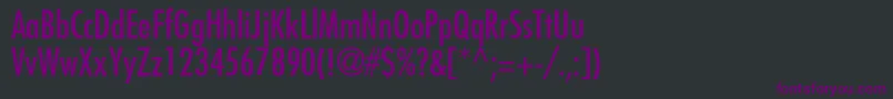 Шрифт Favoritcondc – фиолетовые шрифты на чёрном фоне