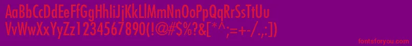 Favoritcondc Font – Red Fonts on Purple Background