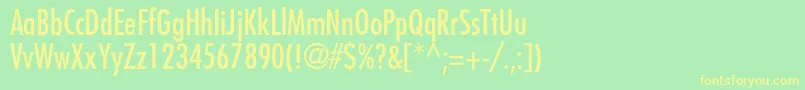 Favoritcondc Font – Yellow Fonts on Green Background