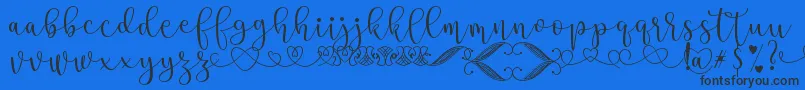 SteaFont Font – Black Fonts on Blue Background