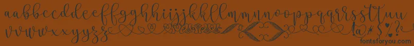 SteaFont Font – Black Fonts on Brown Background