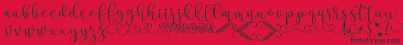 SteaFont Font – Black Fonts on Red Background