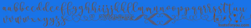 SteaFont Font – Brown Fonts on Blue Background