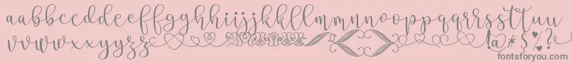 SteaFont-Schriftart – Graue Schriften auf rosa Hintergrund