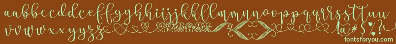 SteaFont Font – Green Fonts on Brown Background